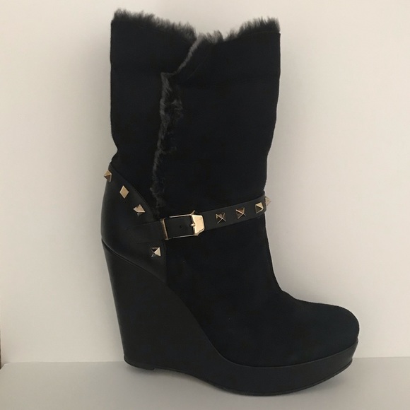 valentino fur boots